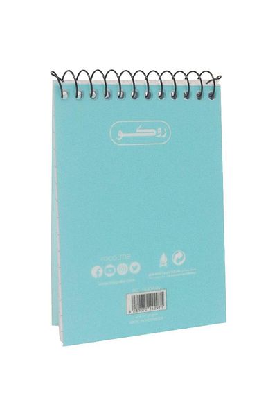 Roco Pocket Memo Notebook – 160 Pages, 7.9 x 11.2 cm, Lined, Aqua Cover