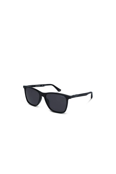 Police Origins 1 Man Squared Sunglass Shiny black_Smoke 56-17-145