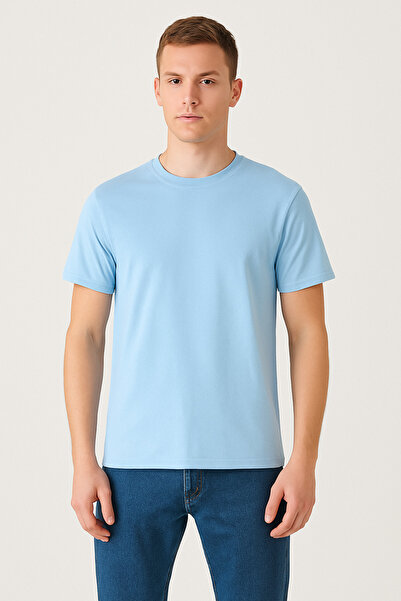 rmys تي شيرت قطني برقبة دائرية للرجال