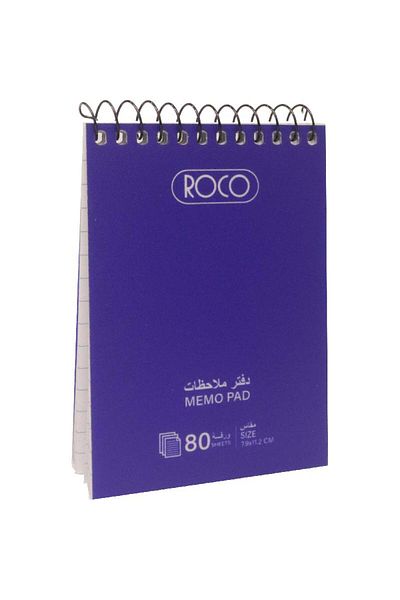 Roco Pocket Memo Notebook – 160 Pages, 7.9 x 11.2 cm, Lined, Blue Cover