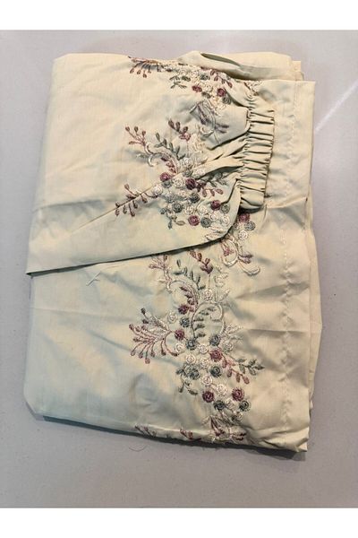 Gerenic Embroidered prayer shawl, cool cotton, open to wear - set of 3 pieces in different colors