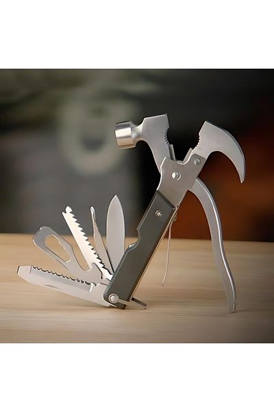 Generic Trusă de scule APF® Tac 18-în-1, unealtă multifuncțională pentru camping și drumeții cu husă de centură