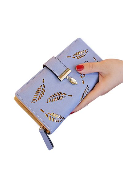 Generic Women's Wallet - Leaf - Sky Blue