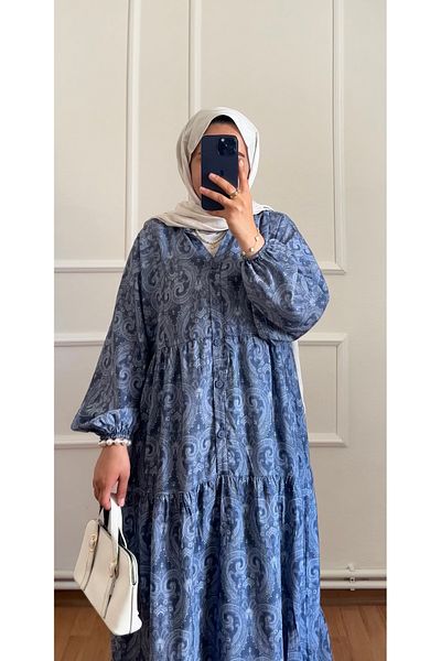 BEFABOUTİQUE Ethnic Pattern Design Dress