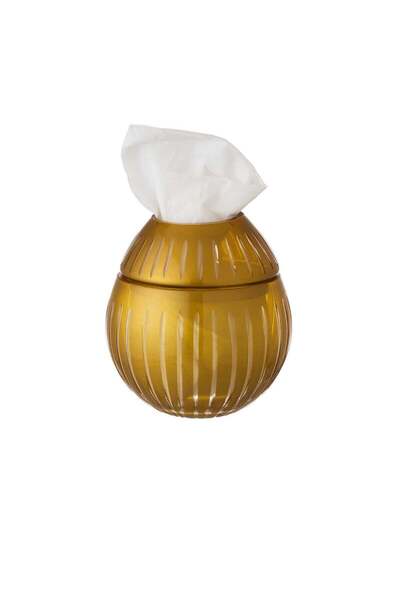 Byblos Crystal Napkin Holder in Amber Color