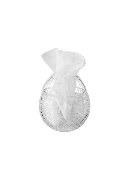 Byblos Crystal tissue box, laser engraved, clear color