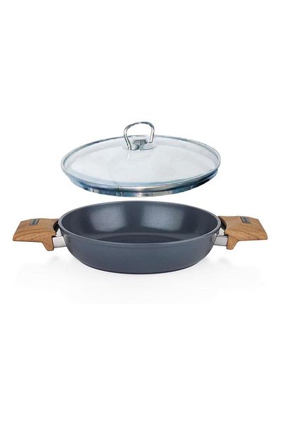 Altabi Ceramic Sahan 20 cm Fireproof Non-Stick Surface Glass Lid Sc Ha Fer
