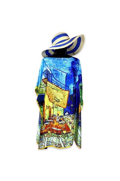 Intisimo Rochie de plajă, Pareo, Mătase și Vâscoză, Albastru/Galben/Verde