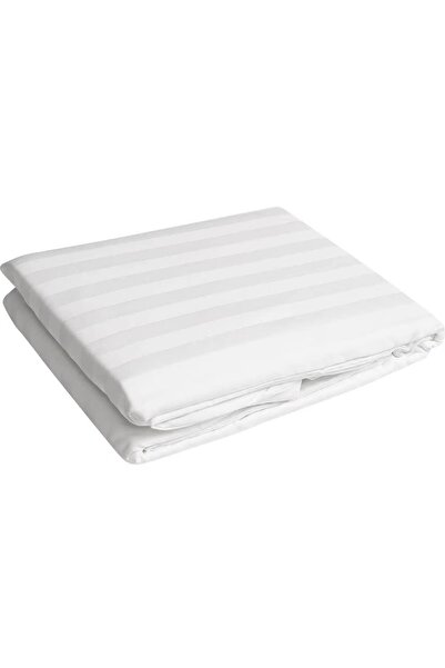 PATRU ANOTIMPURI Bed sheet with elastic Damask, 2 cm stripes, density 160 gr/sqm, 25 cm height