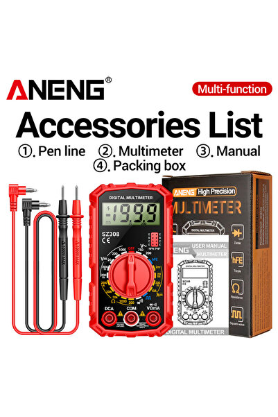 Choice ANENG SZ308 Red Digital MultimeterAC/DC Current Voltage Resistance Met...