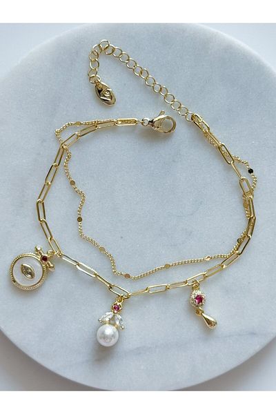CHARMLUCKY Steel Charm 2 Bracelet