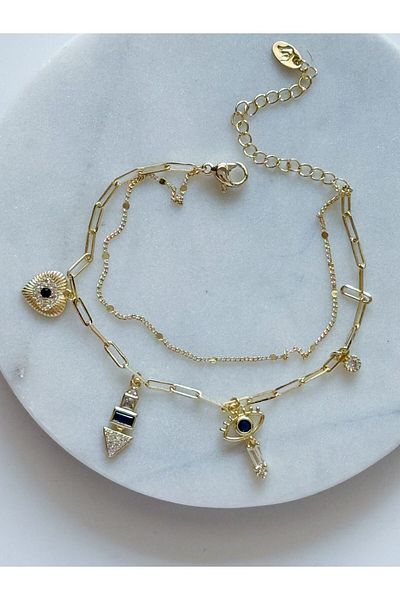 CHARMLUCKY Steel Charm 2 Bracelet