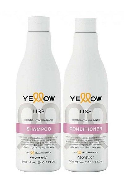 YELLOW Liss Anti-frizz Shampoo and Conditioner for Perfect Smooth Hair - 500+500ml