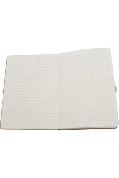 Roco Embossed Notebook with Elastic Band – 14 x 20 cm, 160 Pages, Lined, Peach