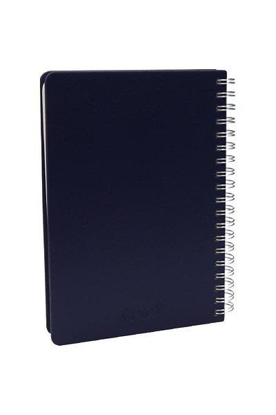 Roco Leatherette Pocket Notebook – 11.3 x 16.3 cm, 80 Sheets, Lined, Navy Blue