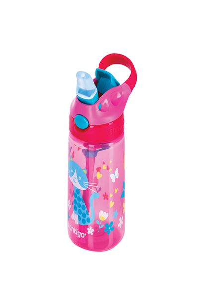 Contigo Flip Straw Cherry Cat BPA-Free Baby Bottle