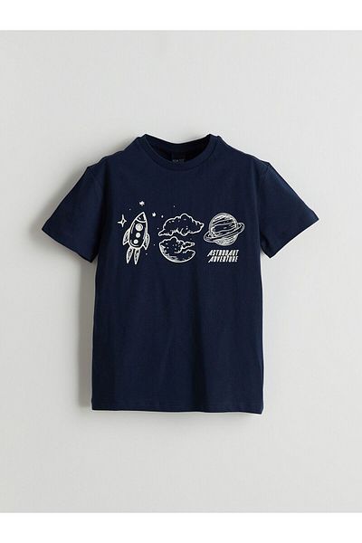 LC Waikiki Crew Neck Printed Boy's T-Shirt
