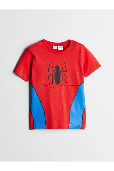 LC Waikiki Lcw Kids Red Spider-Man Printed Boys T-Shirt and Shorts Pack of 2