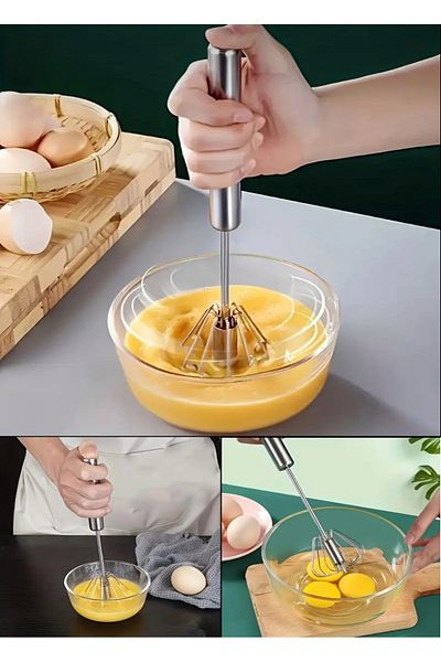 CEZVE HOME Push-Pull Automatic Beater Press Manual Steel Whisk