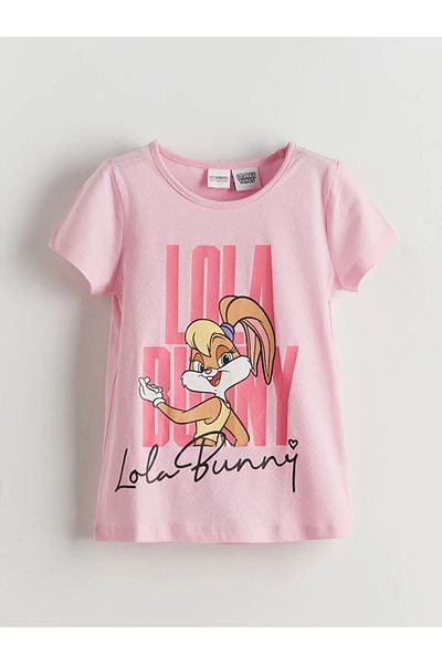 LC Waikiki Lcw Kids Pink Lola Bunny Printed Girls T-Shirt and Shorts 2-Pack