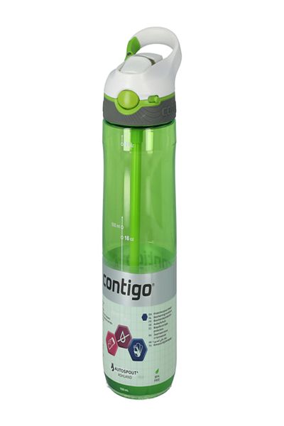 Contigo Autospout BPA-Free Water Bottle with Straw and Carabiner Clip