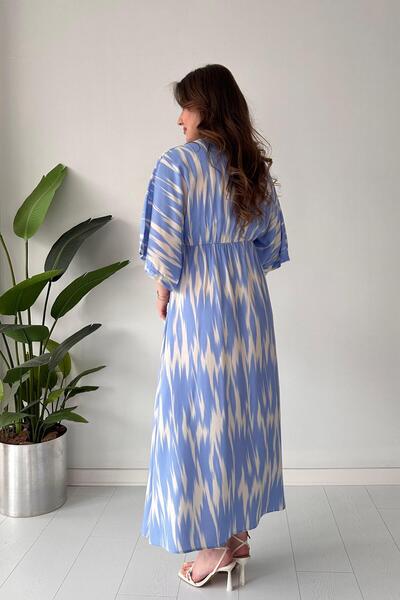 MaziButik Wave Bat Dress Baby Blue