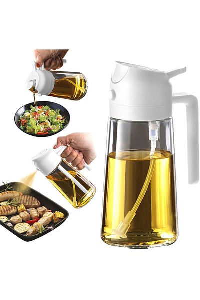 Primo Plus 2-In-1 Oil Sprayer, Cooking Oil Sprayer Leak Proof Design, Oil Dispenser Bottle Spray