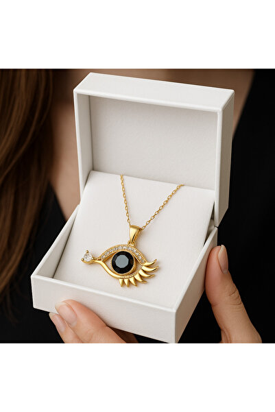 glanssieraad Altın Kaplama Kararmaz Çelik Göz Kolye – Şıklığın ve Korumanın S...