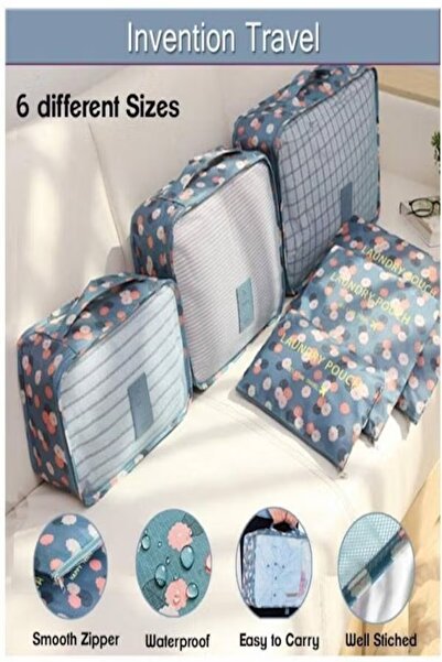 Primo Plus 6-Piece Travel Packing Pouch Set