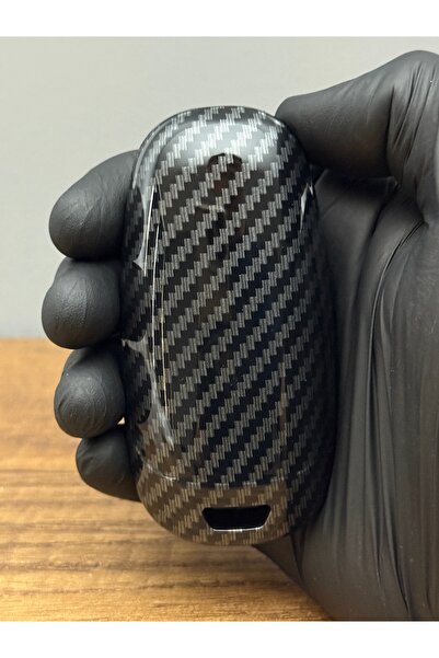 Luxe Aksesuarr Husă pentru Hyundai Sonata -Tucson - Santefe - 2022+ Smart 3 butoane din fibră de carbon pentru protecția cheii