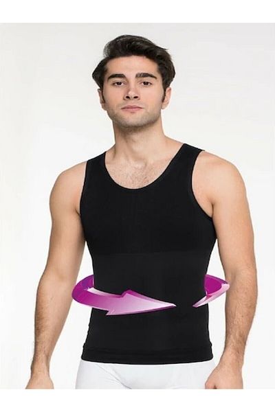 Pastimost Men's Corset Undershirt with 1 Size Reducing Strap