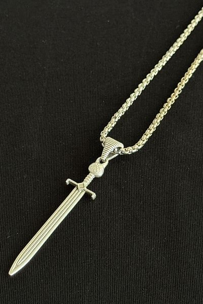 cheetah quality Sword Stainless Steel Chain Men's Necklace