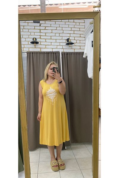 TUBA TOPTAŞ Plus Size Printed Dress