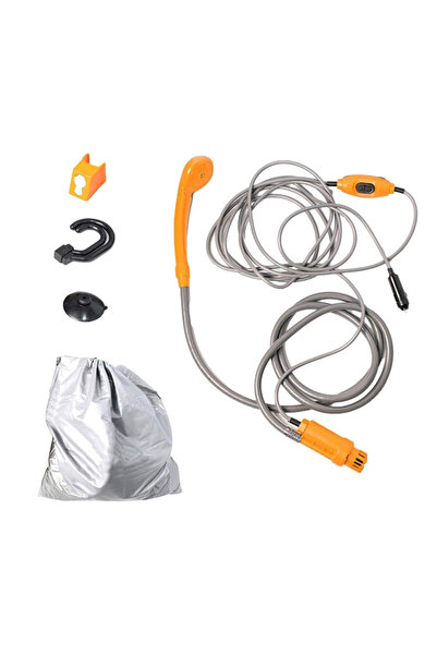 Generic Duș portabil, pompă, 3,5 l/min, pentru camping, drumeții, spălare auto sau animale, DC 12V