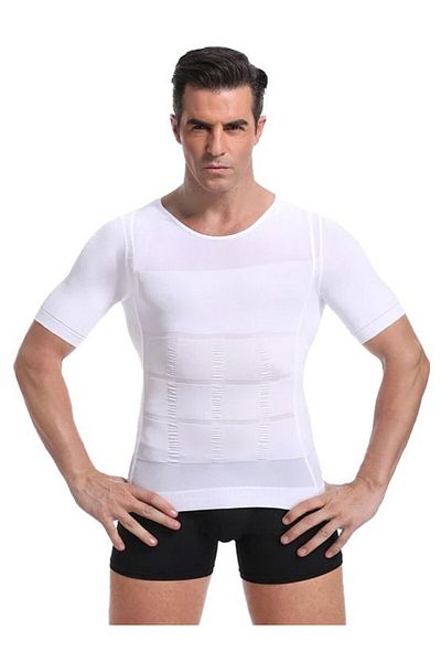 Pastimost 1 Size Reducer Half Sleeve Men's Corset Undershirt