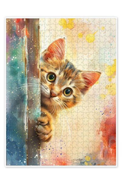 Jeronkarji Benim, Kitty Kedi! 500 Parça Puzzle Yapboz Çocuklar için Neşeli Ha...