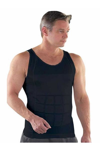 Pastimost Men's Corset Undershirt with 1 Size Reducing Strap
