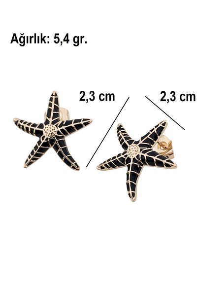 Siya Silver Gold Color Starfish Steel Earrings - 4 Different Color Options