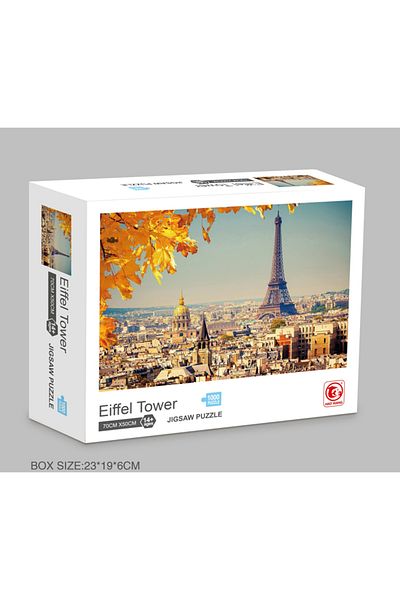 Point Plus 1000 Piece Puzzle "Eiffel Tower" for Adults | Full Size 70 x 50 cm | Enchanting Panoramic Autumn Scene