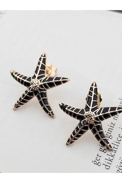 Siya Silver Gold Color Starfish Steel Earrings - 4 Different Color Options