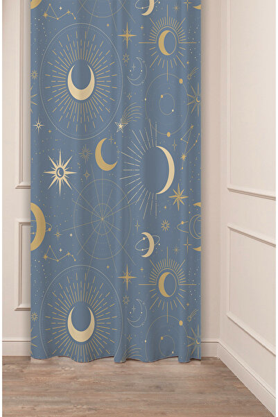 GREENDECOR Uzay Gezegen Astronot Yıldızlar Özel Tasarım Dijital Baskılı (Tek ...