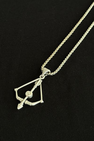 cheetah quality Arrow Bow Stainless Steel Chain Men's Necklace