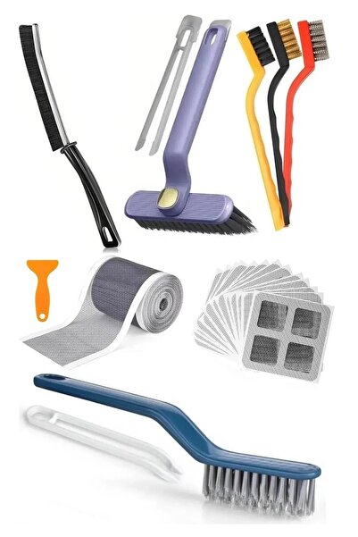 sanal trend 20 قطعة من فرشاة التنظيف ذات المساحة الضيقة مع رأس دوار وملقط 4 أ...