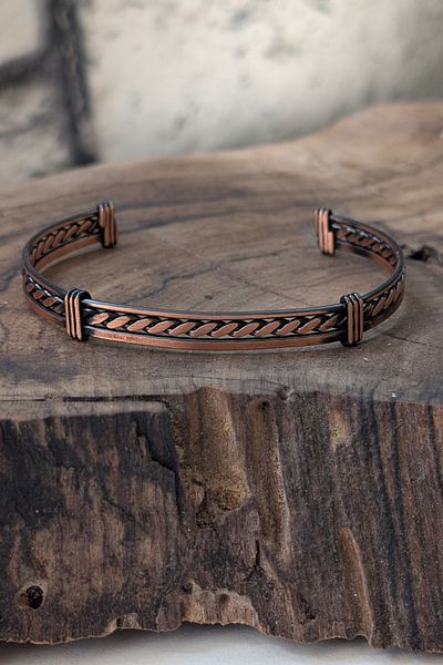 cheetah quality Handcrafted Men's Copper Bracelet