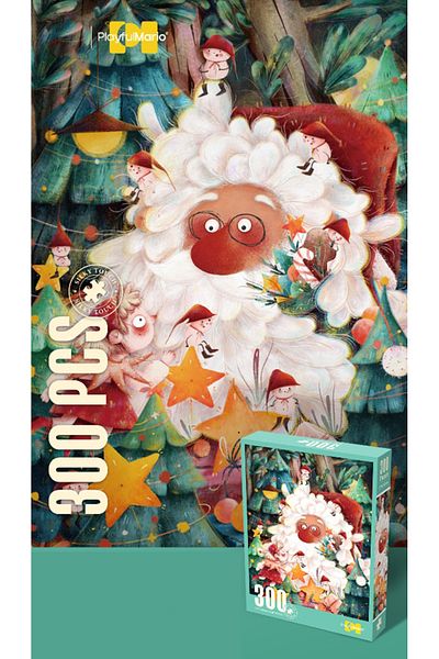 Point Plus 300 Piece Puzzle - Santa in the Enchanted Forest | Fun Design for Kids and Adults | Box Size: 26 x 20 x 5 cm