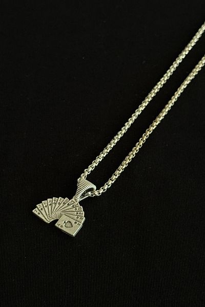 cheetah quality Poker Stainless Steel Chain Men's Necklace