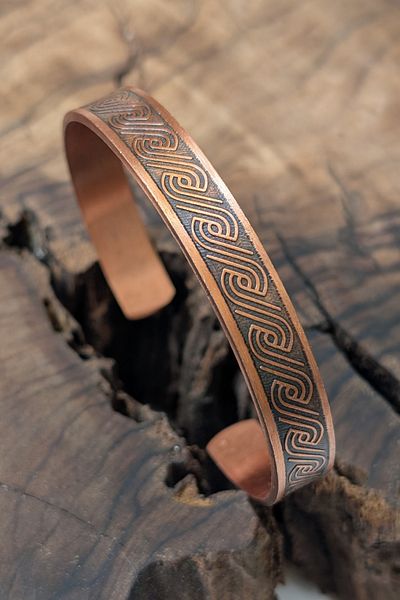 cheetah quality Men's Copper Bracelet Made by Viking Handcrafted