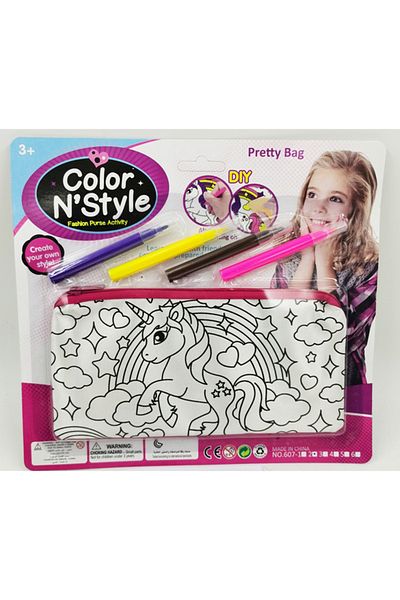 Point Plus Kids Coloring Book with Pens - Unicorn Design - 23.5 x 21.5 x 1 cm - Fun Art Activity for Girls