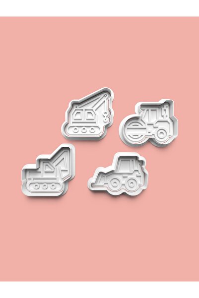 AKTASTORE İnşaat Araçları İş Makineleri Kurabiye Kalıbı Ve Şeker Hamuru Kalıb...