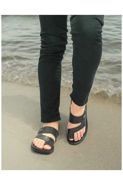 DÜNYA MAĞAZA New Season Sport Confort Flip Flops Black Water Resistant Men's Daily Slippers